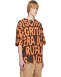 Dries Van Noten Brown Oversized T Shirt