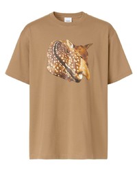 Burberry Deer Print Short Sleeve T Shirt