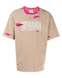 Maison Mihara Yasuhiro Distressed Logo Print T Shirt