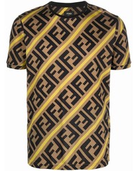 Fendi Ff Logo Cotton T Shirt