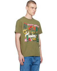 MAISON KITSUNÉ Khaki Bill Rebholz Edition New York T Shirt