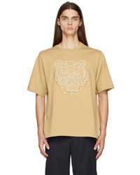 Kenzo Khaki Loose Fit Embroidered Tiger T Shirt