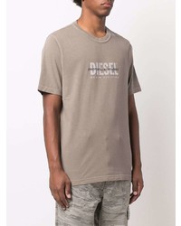 Diesel Logo Print Short Sleeved T Shirt