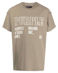 purple brand Logo Print T Shirt