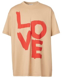 Burberry Love Print Organic Cotton T Shirt