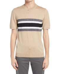 BOSS Manni Stripe Short Sleeve Sweater