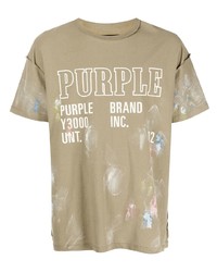 purple brand Monut Logo Print T Shirt