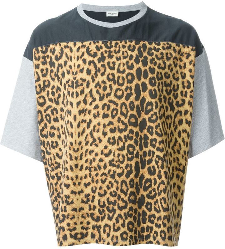 saint laurent leopard t shirt