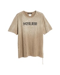 Ksubi Sign Of The Times Biggie Dip Dye Cotton Graphic Tee In Brown At Nordstrom