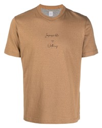 Eleventy Slogan Print Cotton T Shirt