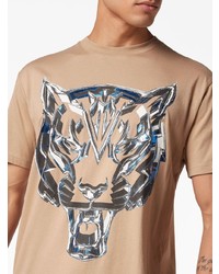 Plein Sport Ss Chrome Tiger Cotton T Shirt