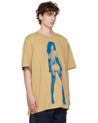 Vivienne Westwood Tan Oversized Pin Up T Shirt