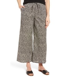 Eileen Fisher Wide Leg Print Organic Cotton Pants