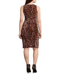 Lauren Ralph Lauren Plus Size Ocelot Print Sleeveless Jersey Dress