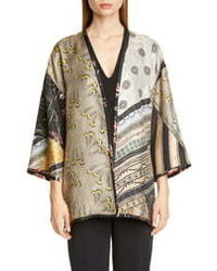 Etro Kesa Reversible Mixed Floral Print Silk Jacket