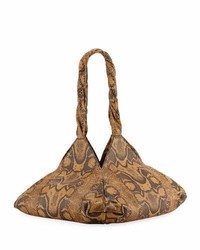 Givenchy Pyramid Python Print Shoulder Bag Beige