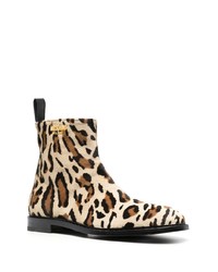 Moschino Leopard Print Leather Boots