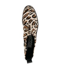 Moschino Leopard Print Leather Boots