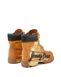 Jimmy Choo X Timberland Graffiti Logo Ankle Boots