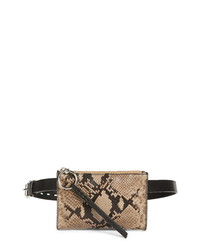 Tan Print Leather Fanny Pack