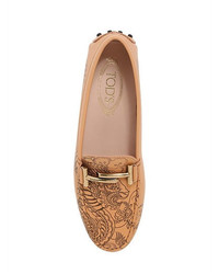 Tod's Gommino Double T Tattoo Leather Loafers