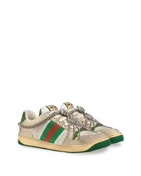 Gucci Screener Sneaker With Crystals