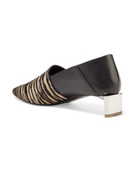 Loewe Tiger Print Calf Hair And Leather Collapsible Heel Pumps