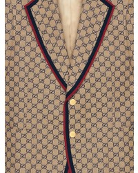 Gucci Gg Monogram Single Breasted Blazer