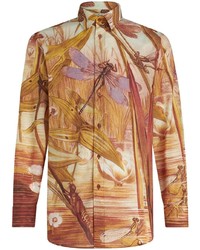 Etro Landscape Print Cotton Shirt