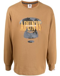 AAPE BY A BATHING APE Aape By A Bathing Ape Graphic Print Long Sleeved T Shirt