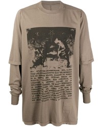 Rick Owens DRKSHDW Ritual Print Layered T Shirt