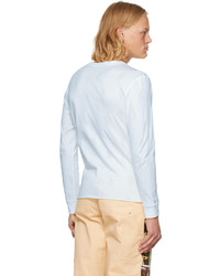 Sky High Farm Workwear White Pointelle Long Sleeve T Shirt