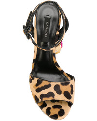 Casadei Leopard Print Platform Sandals