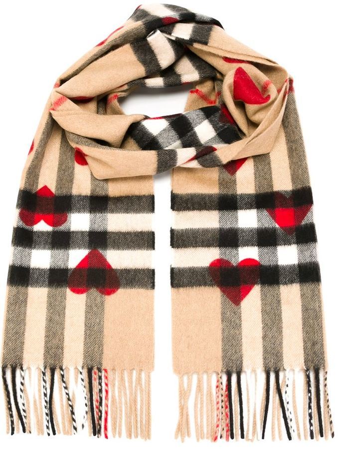 heart burberry scarf
