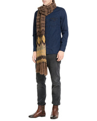 Etro Knitted Scarf With Wool And Angora