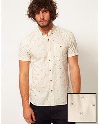 Asos Shirt In Short Sleeve With Spectrum Print