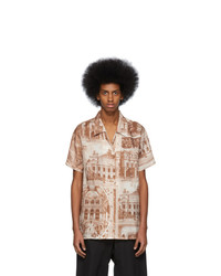 Acne Studios Brown And Off White Rellah Theatre Shirt
