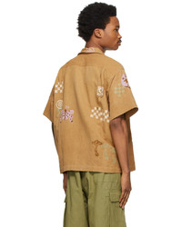 Story Mfg. Brown Greetings Short Sleeve Shirt