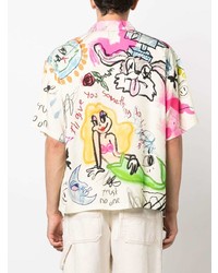 DOMREBEL Cartoon Print Short Sleeve Shirt