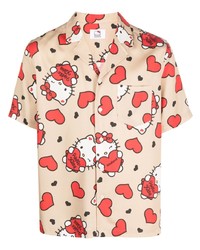 Soulland X Hello Kitty Print Short Sleeved Shirt