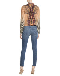 Etro Printed Silk Blouse With Ruffled Collar