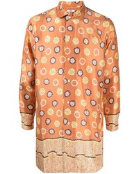 Bode All Over Graphic Print Silk Shirt