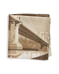 Eton Manhattan Bridge Silk Pocket Square