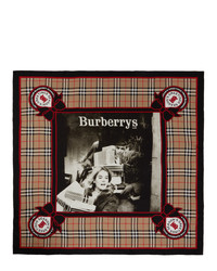 Burberry Beige Silk Archive Campaign Scarf
