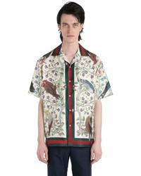 Gucci Printed Silk Twill Bowling Shirt