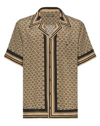 Dolce & Gabbana Dg Monogram Print Silk Shirt