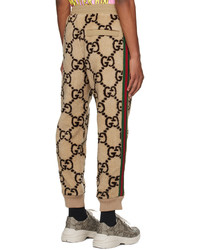 Gucci Brown Jacquard Lounge Pants