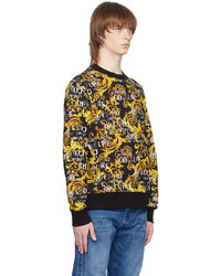 VERSACE JEANS COUTURE Black Gold Barocco Sweatshirt