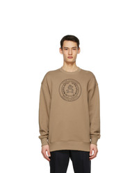 Acne Studios Brown Oversized Embroidered Sweatshirt