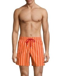 Tan Print Swim Shorts
